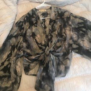 INDIGO CHILD TIE DYE CROP TIE TOP